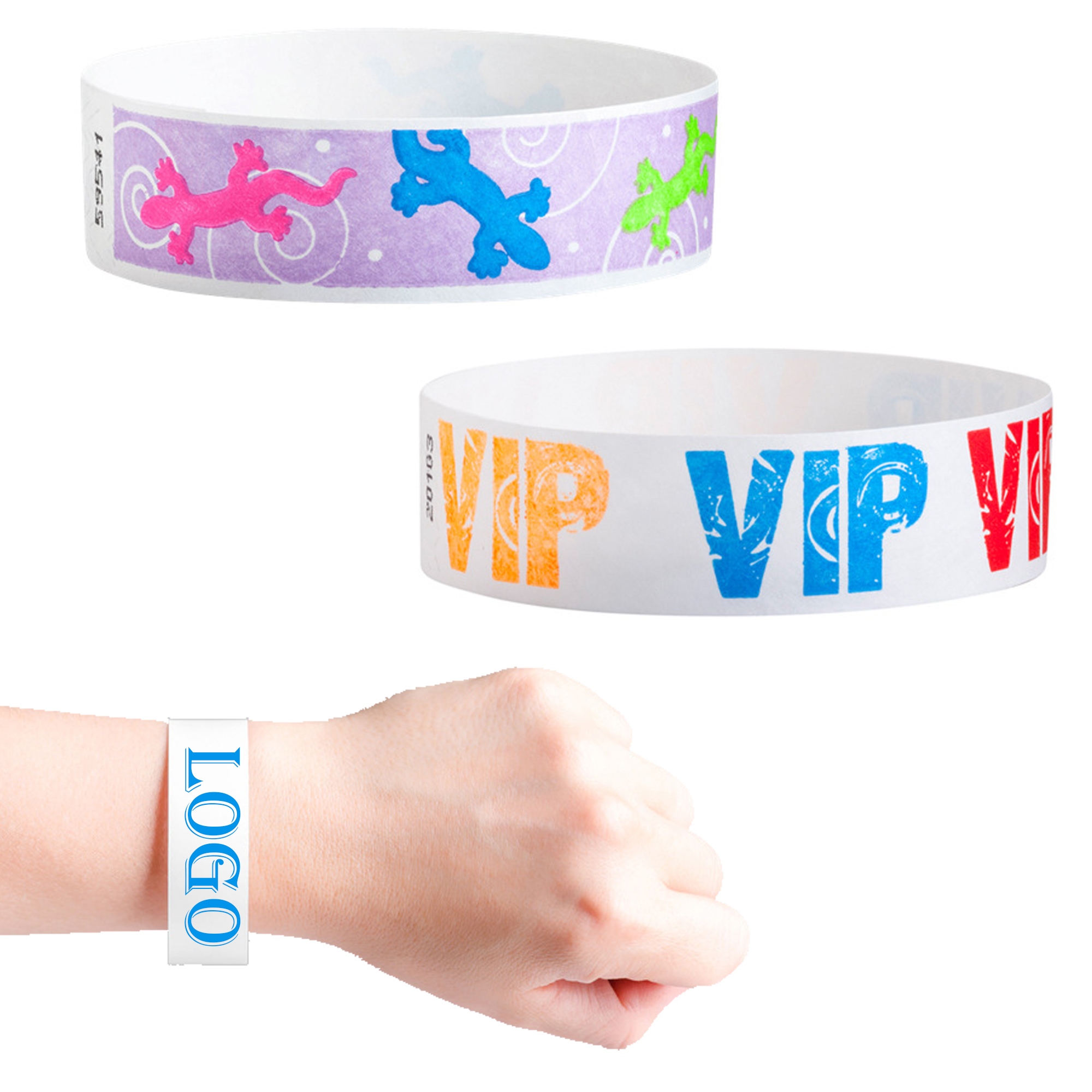 Tyvek Wristbands - Your Logo & Text MOQ50 2