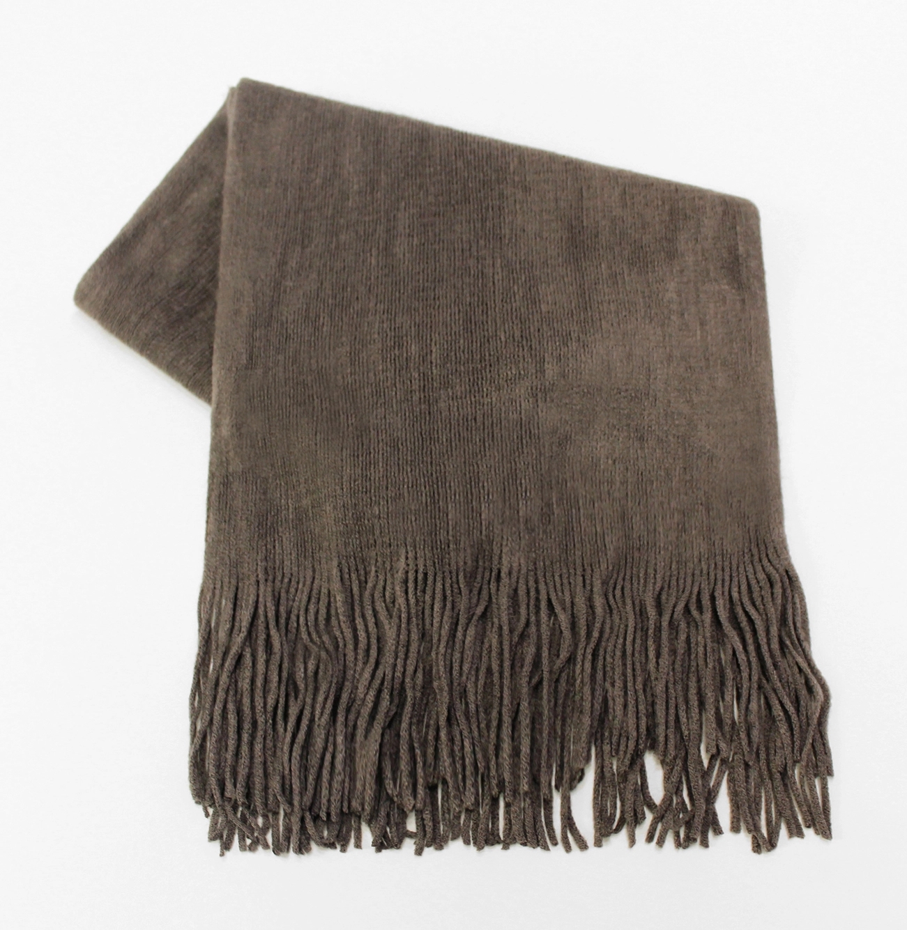 Boucle fringed scarf
