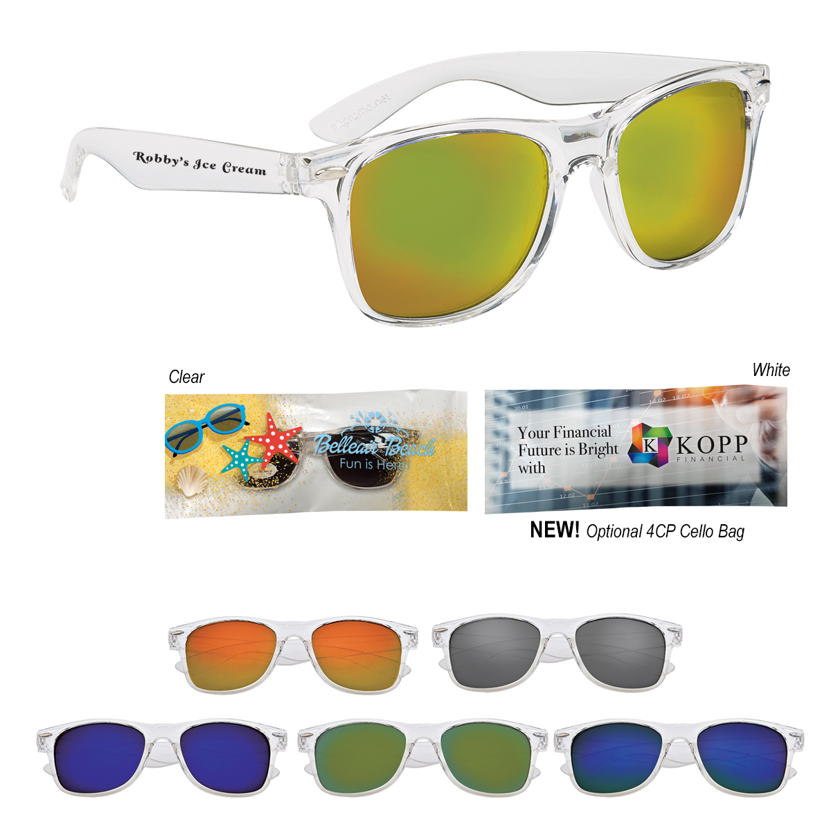 Crystalline Mirrored Malibu Sunglasses 16