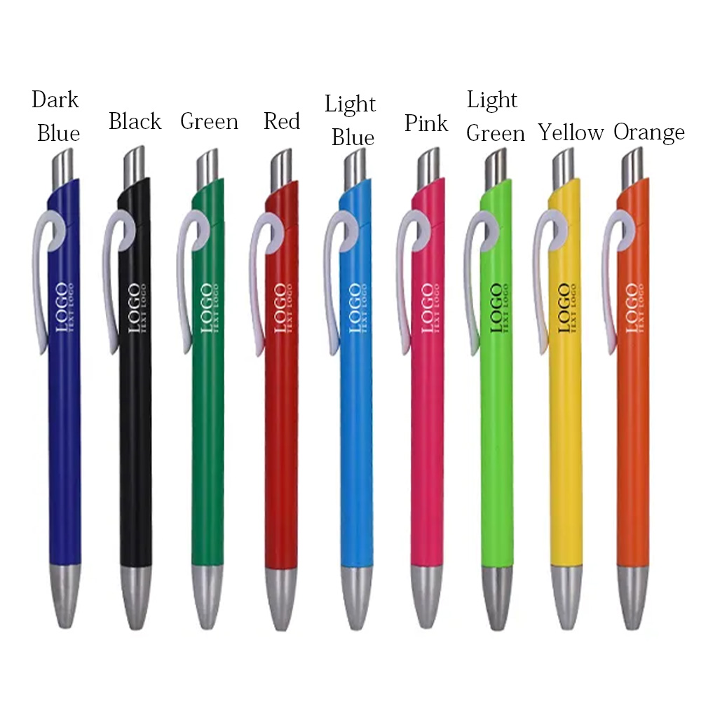 Solid Plastic Ballpoint Click Pen 6