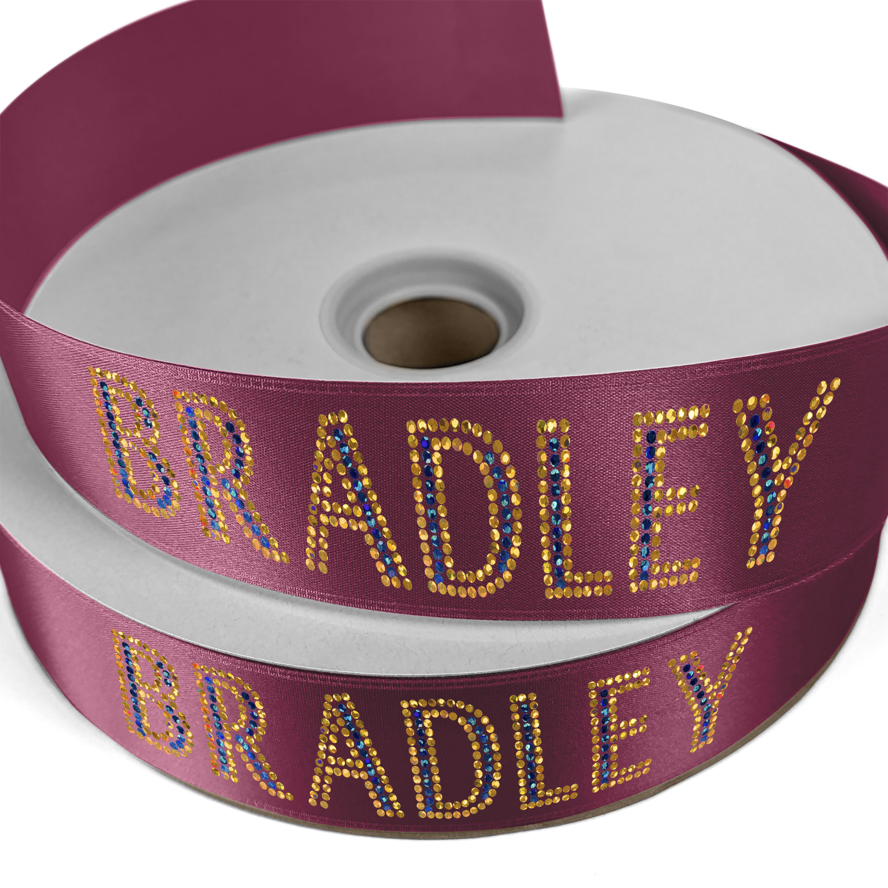 1 1/2" Badge Satin Ribbon - 100yd Roll - Sparkle 2