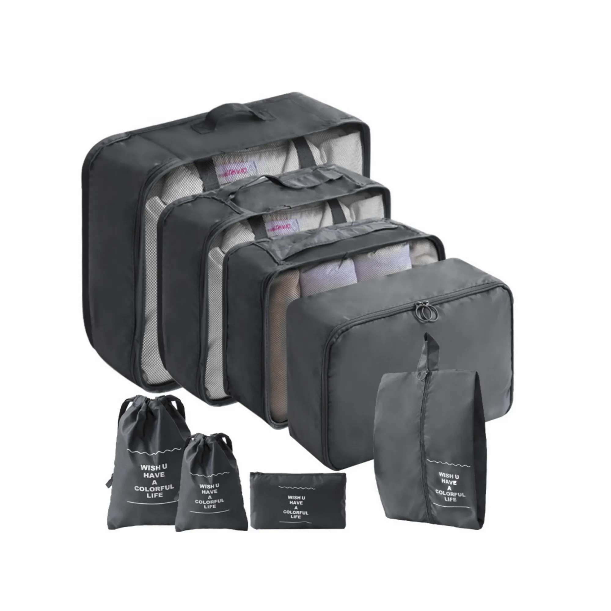 8-Piece Clothing Organizing Cubes 15.7" x 4.3" x 11.8" 8