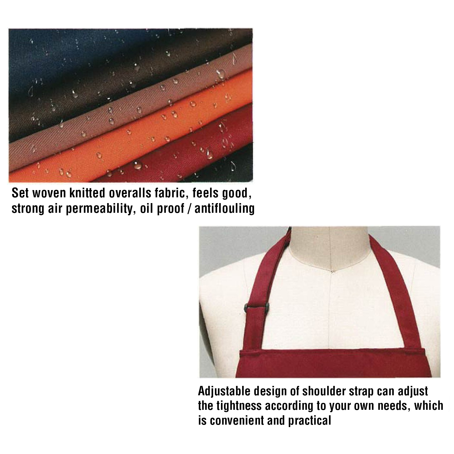 12 oz. Waterproof Woven knitted Kitchen Aprons w/ 2 Pockets 6
