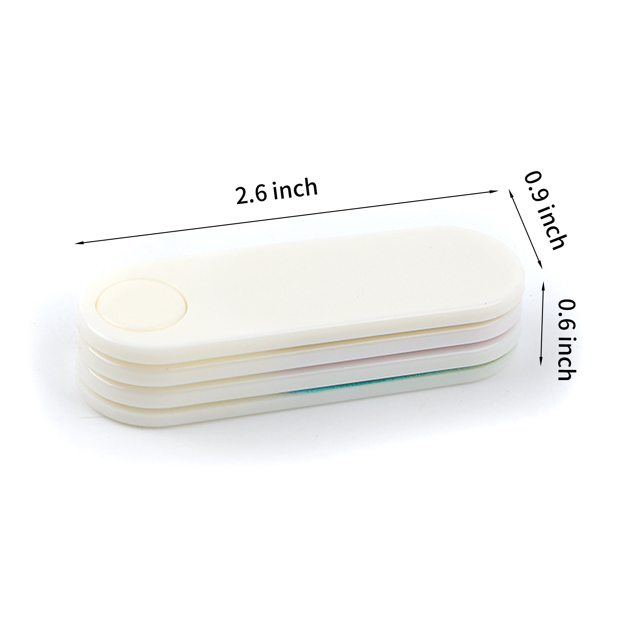 Compact Four Surface Nail File 2.6" x 0.9" x 0.6" 2