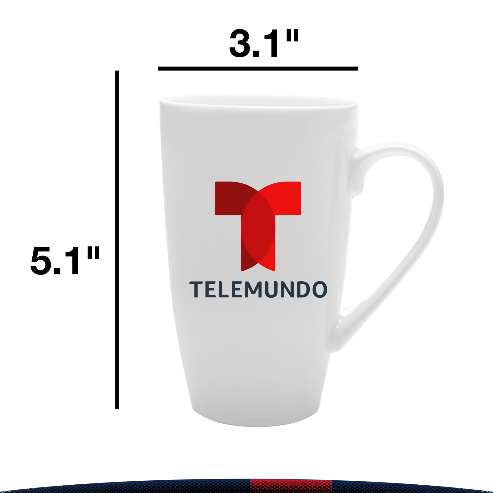 13 oz. Twirla White Ceramic Tall Mugs 3