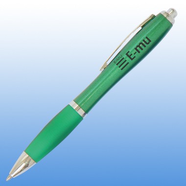 CURVE PLASTIC PEN GREEN W/ CHROME TRIM 1