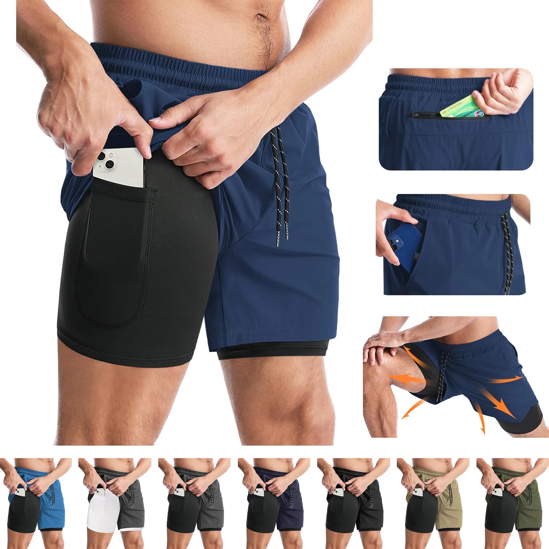 Men's 2 in 1 Running Shorts 10