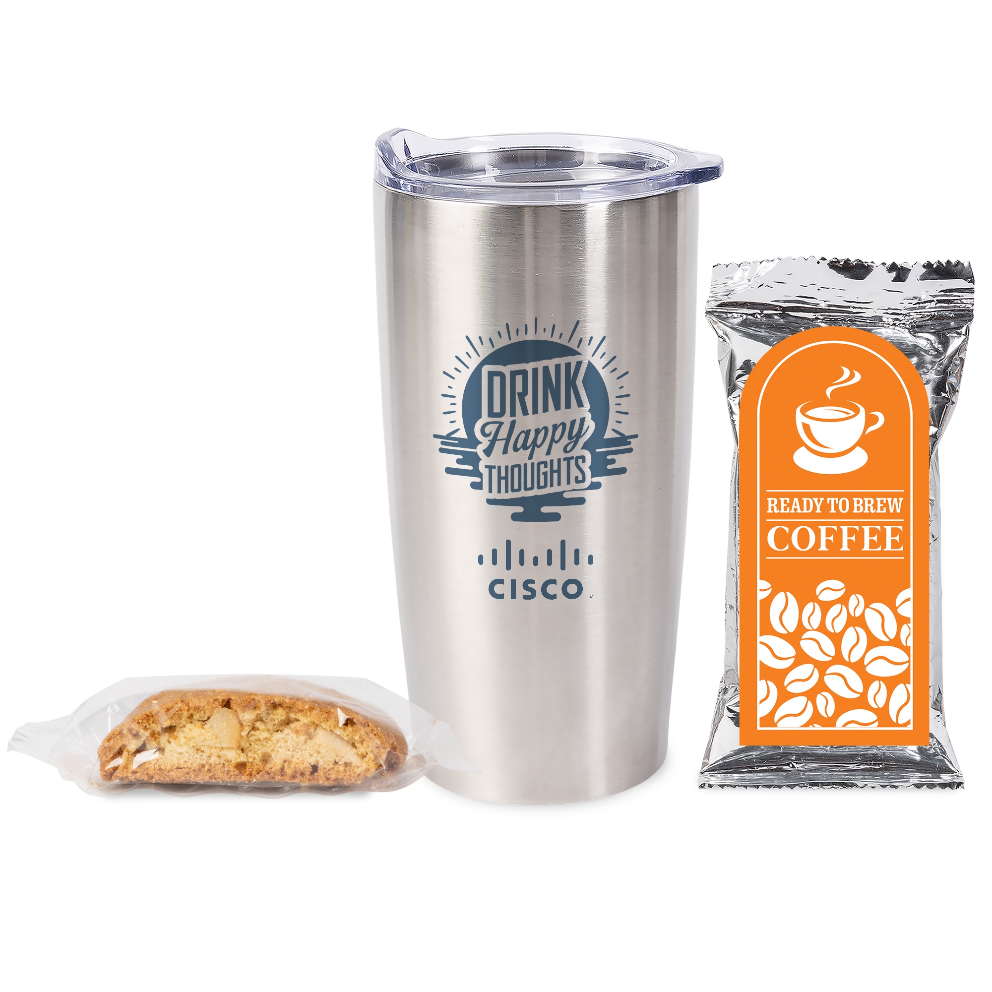Coffee Pack and Biscotti Tumbler Set