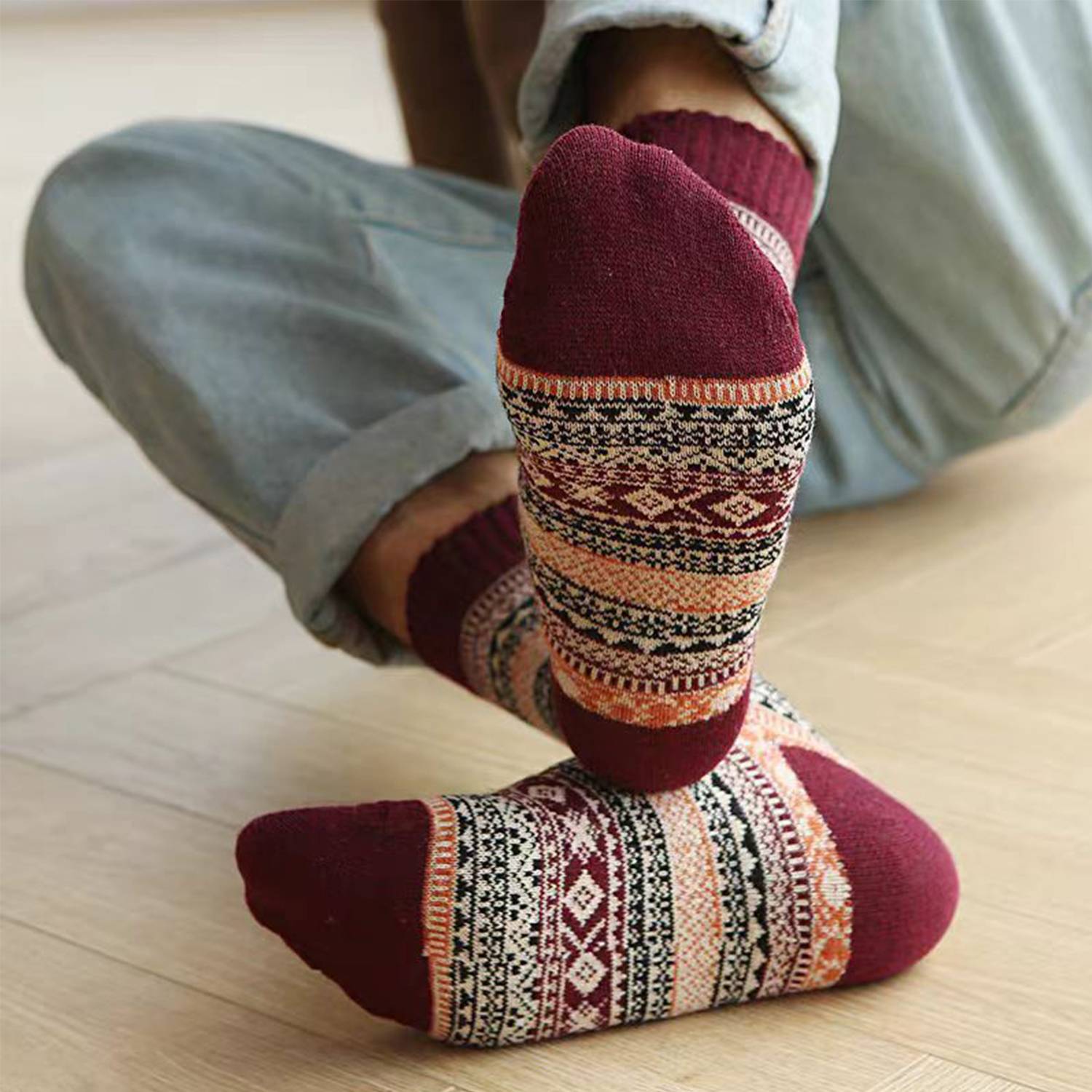 Winter Womens Vintage Wool Socks 4