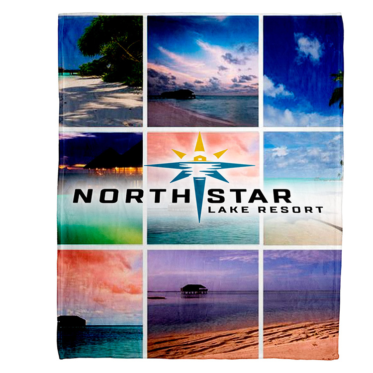 "CORDOVA" Sherpa 88" x 104" Blanket - Full Color 14
