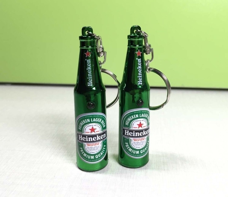Beer Bottle Shape Projection LED Key Chain 1