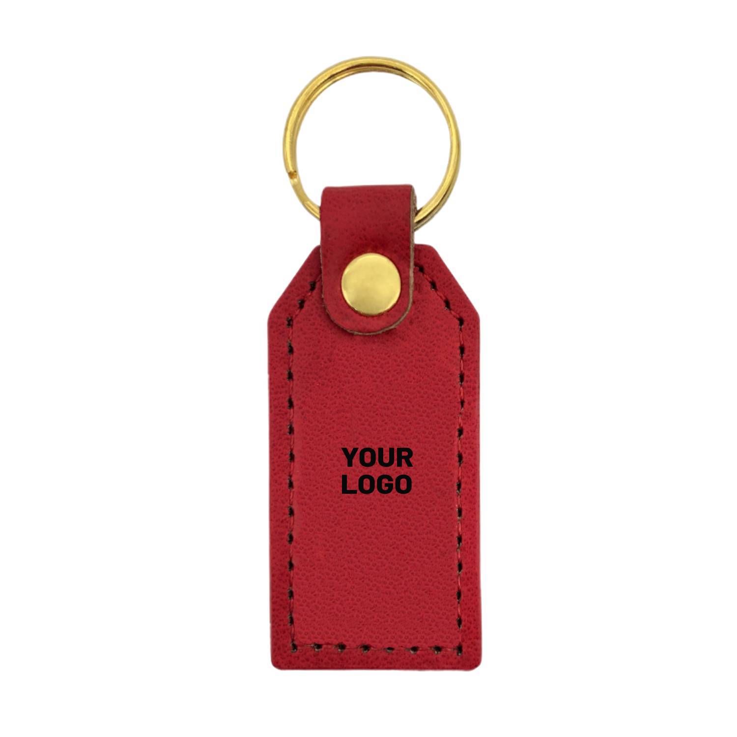 PU Leather Rectangular Keychain 3
