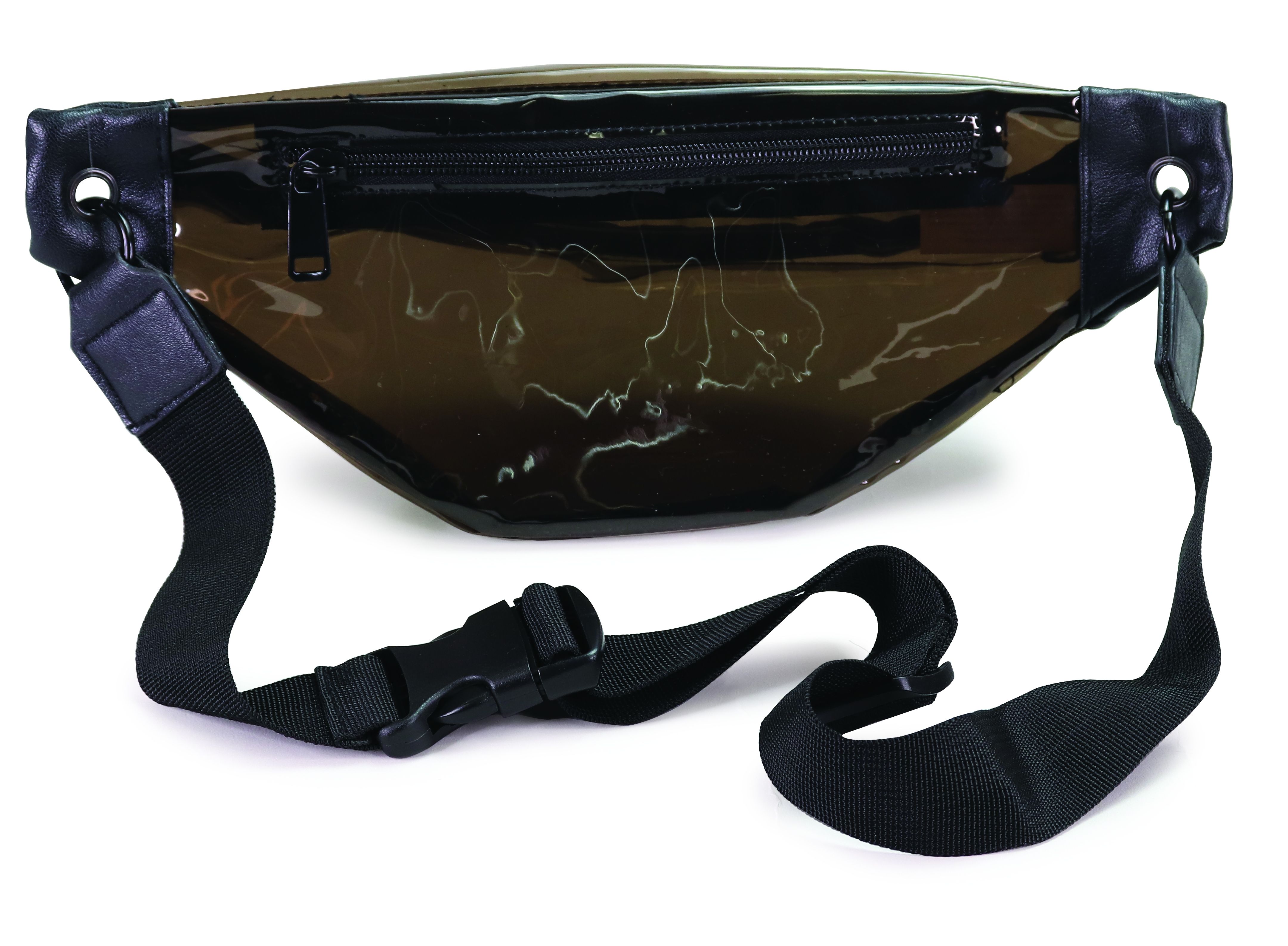 Clear Vinyl Transparent Black Fanny Pack 4