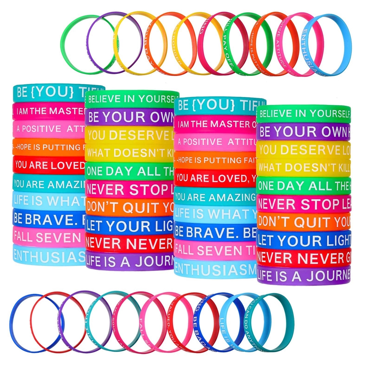 Colorful Custom Printed Silicone Wristbands 1