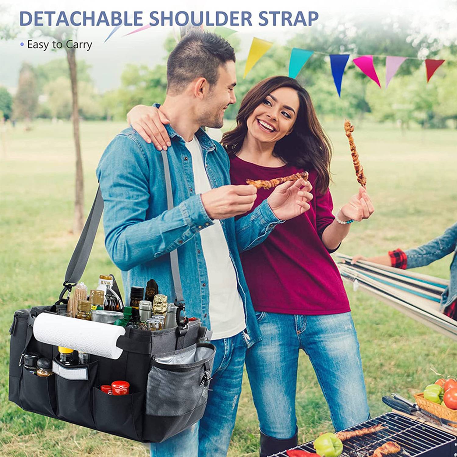Large Grill Caddy-BBQ Camping Gear-Grilling Bag 3