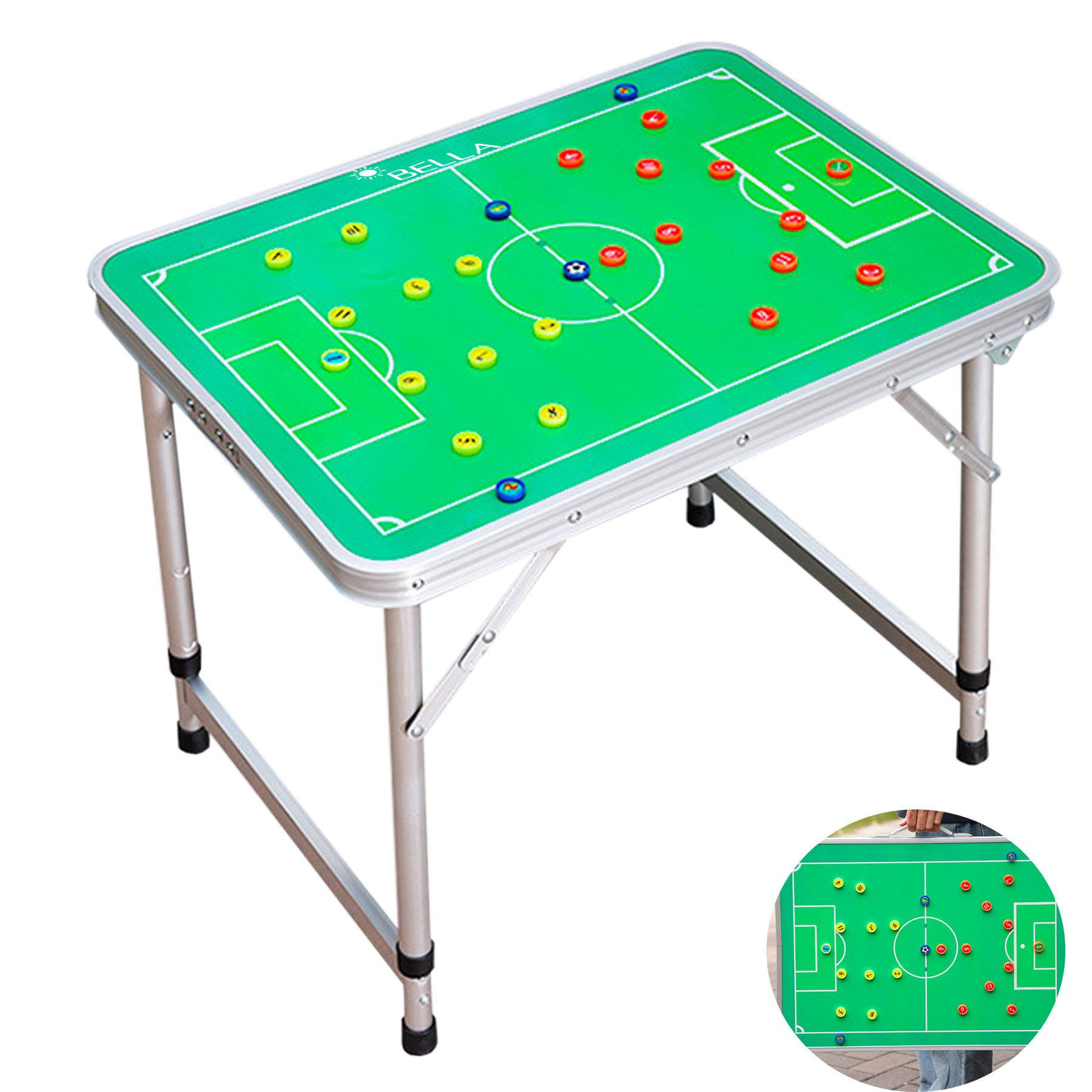 Aluminum alloy folding portable magnetic football board 2