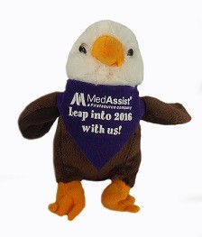 6" Lil' Eagle with bandana and one color imprint 2