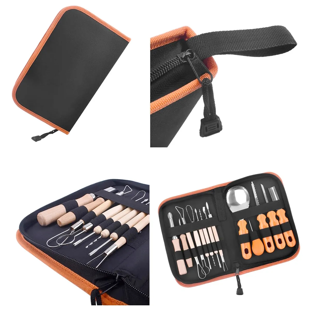 13 Pcs Halloween Pumpkin Carving Tools kits with Handbag 2