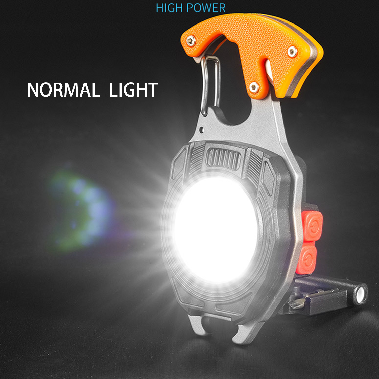 Mini Led Aluminum Alloy Flashlight Key Buckle Light 3