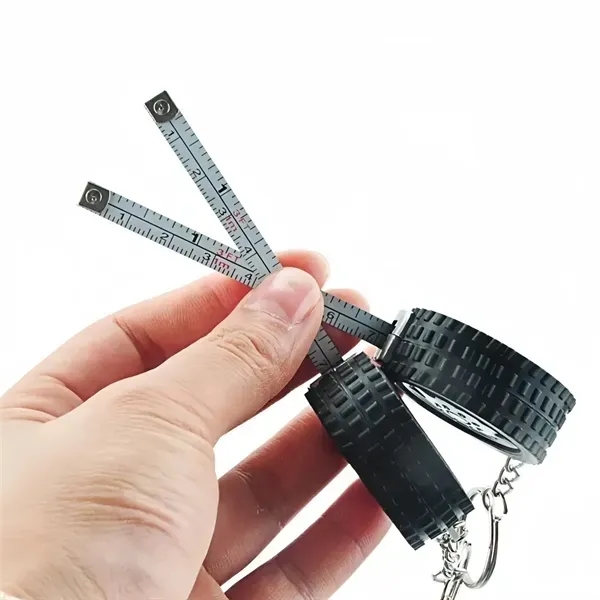 Tire-Shaped Keychain Tape Measure - Compact Portable Design 3