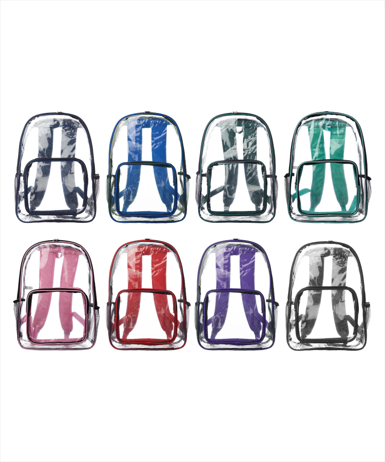 Union Printed - Pocket Clear Plastic Backpacks 4