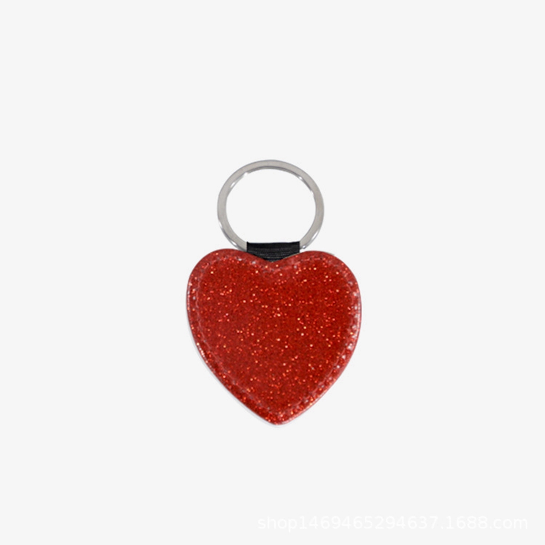 Bling Heart Shaped PU Key Chain 2