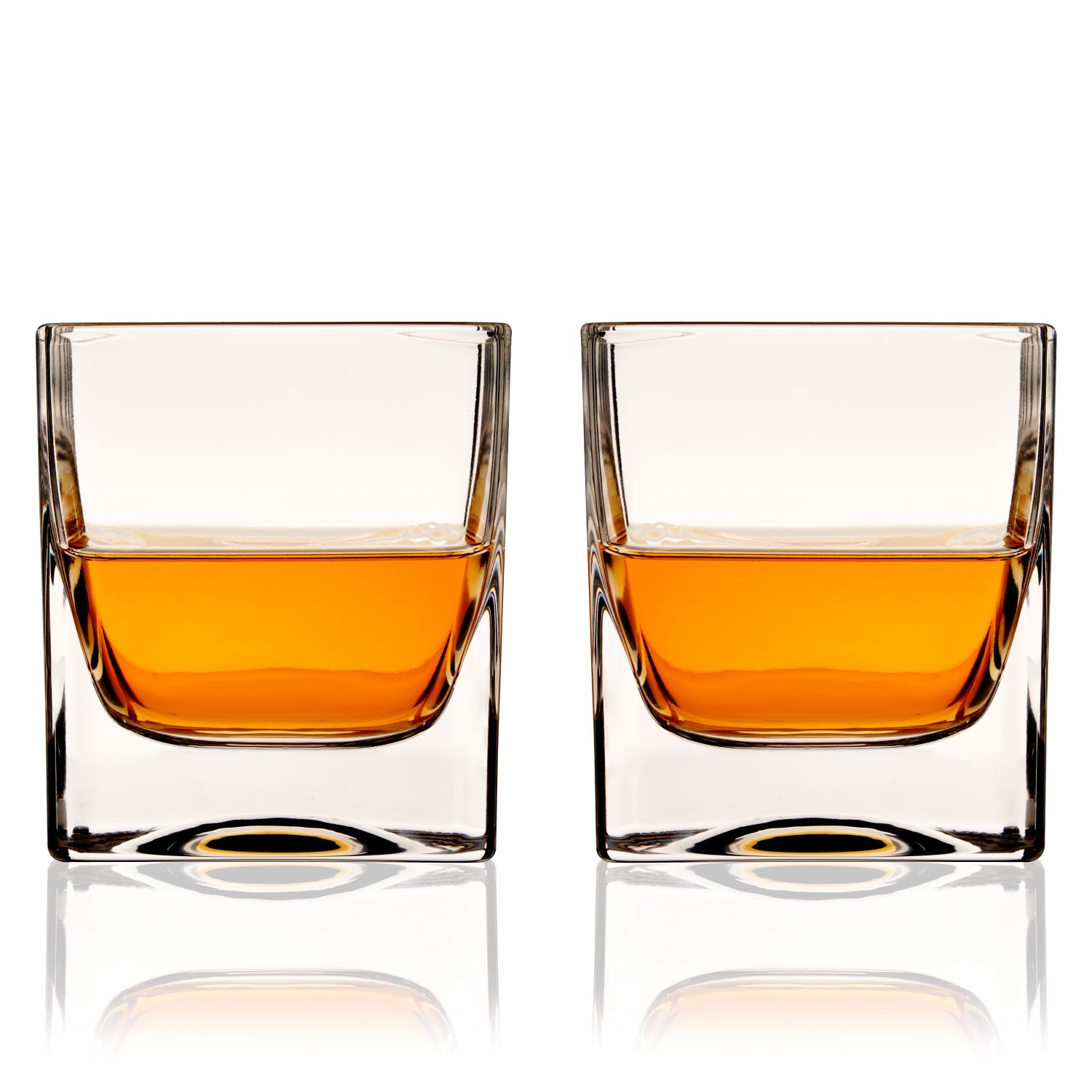 Viski® Braque Crystal Rocks Glass, set of 2 5