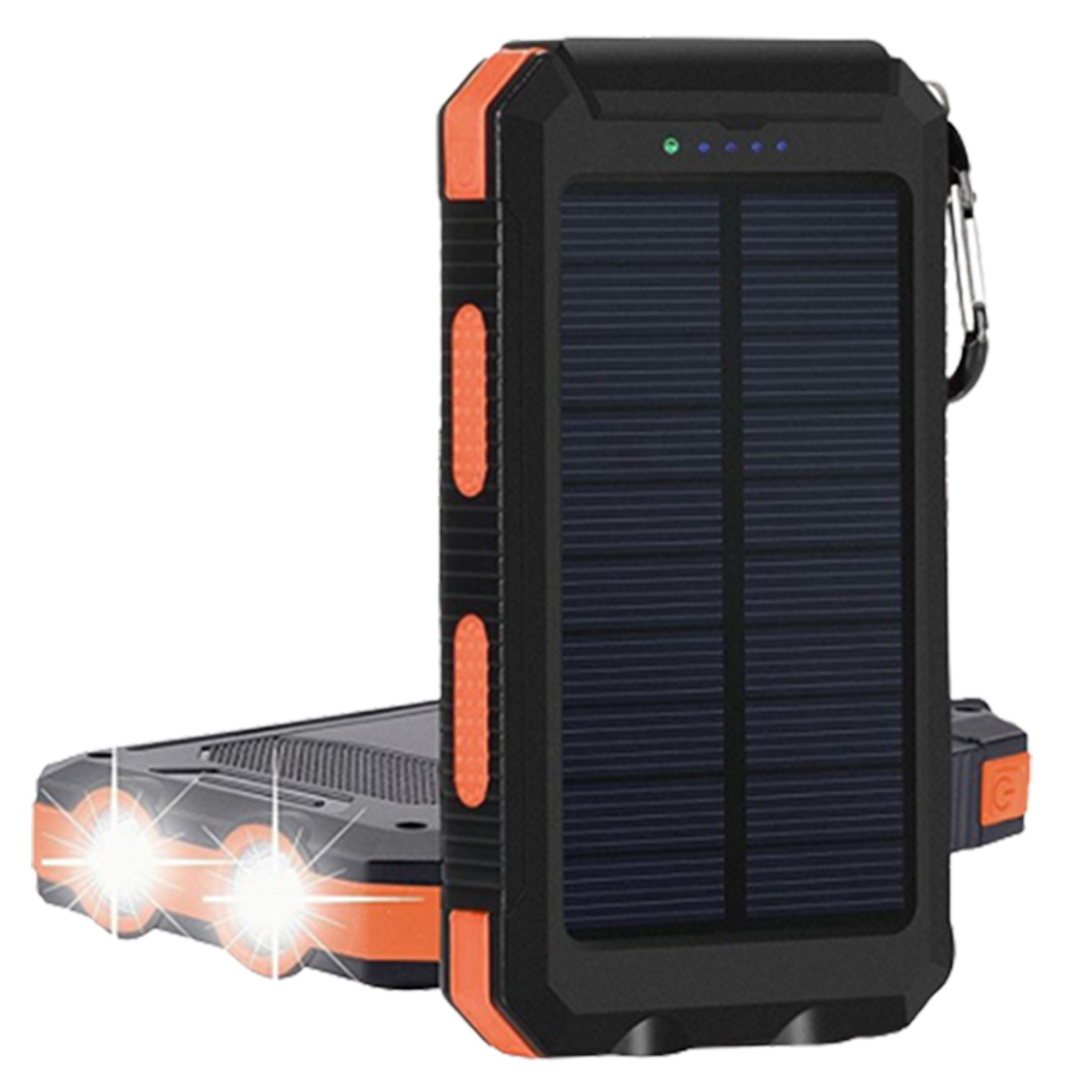 8000Mah Solar Power Bank Flashlight W/Built-In Compass 2