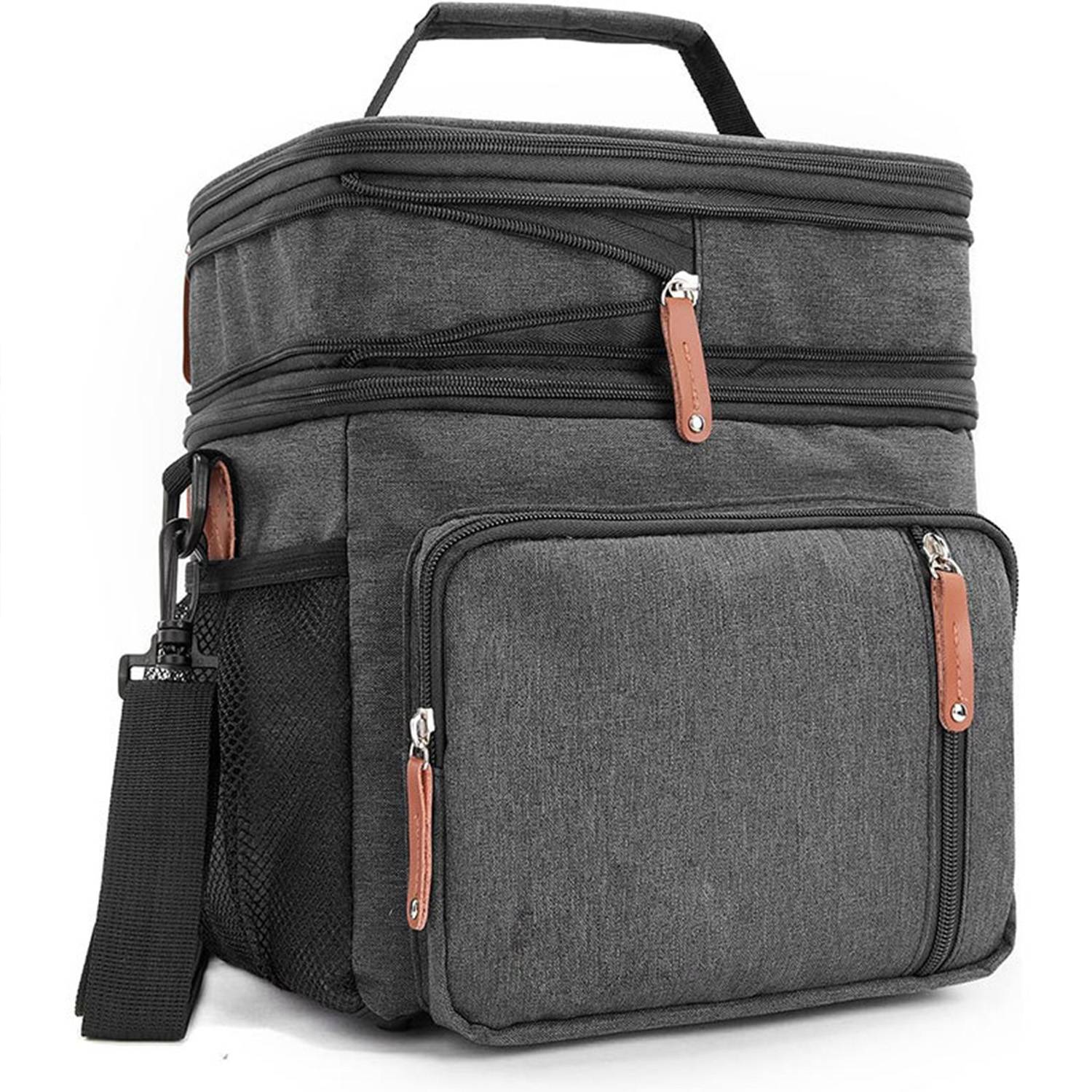 13L Oxford Insulated Lunch Cooler Bag for Picnic w/ Pockets 8