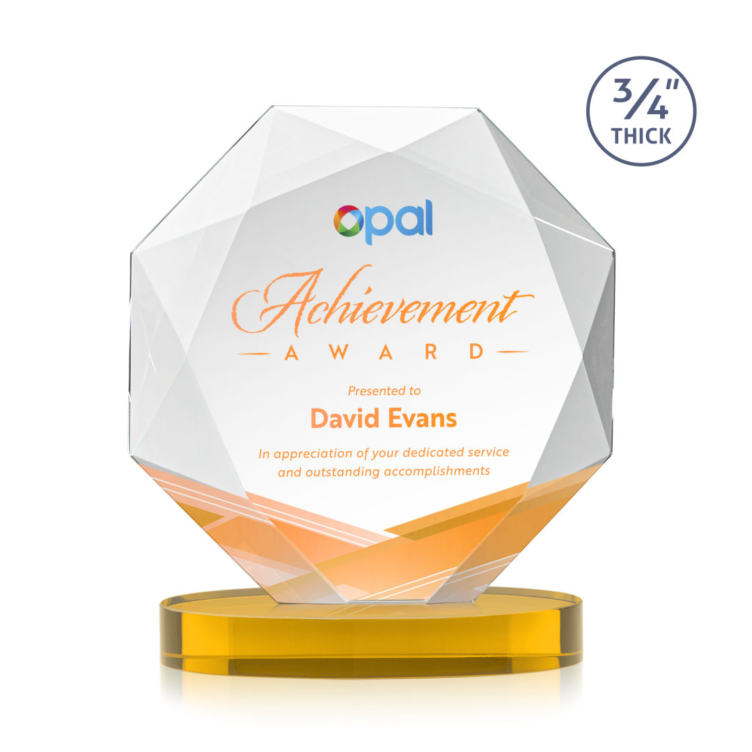 Bradford VividPrint™ Award on Alberton Base - Amber 3