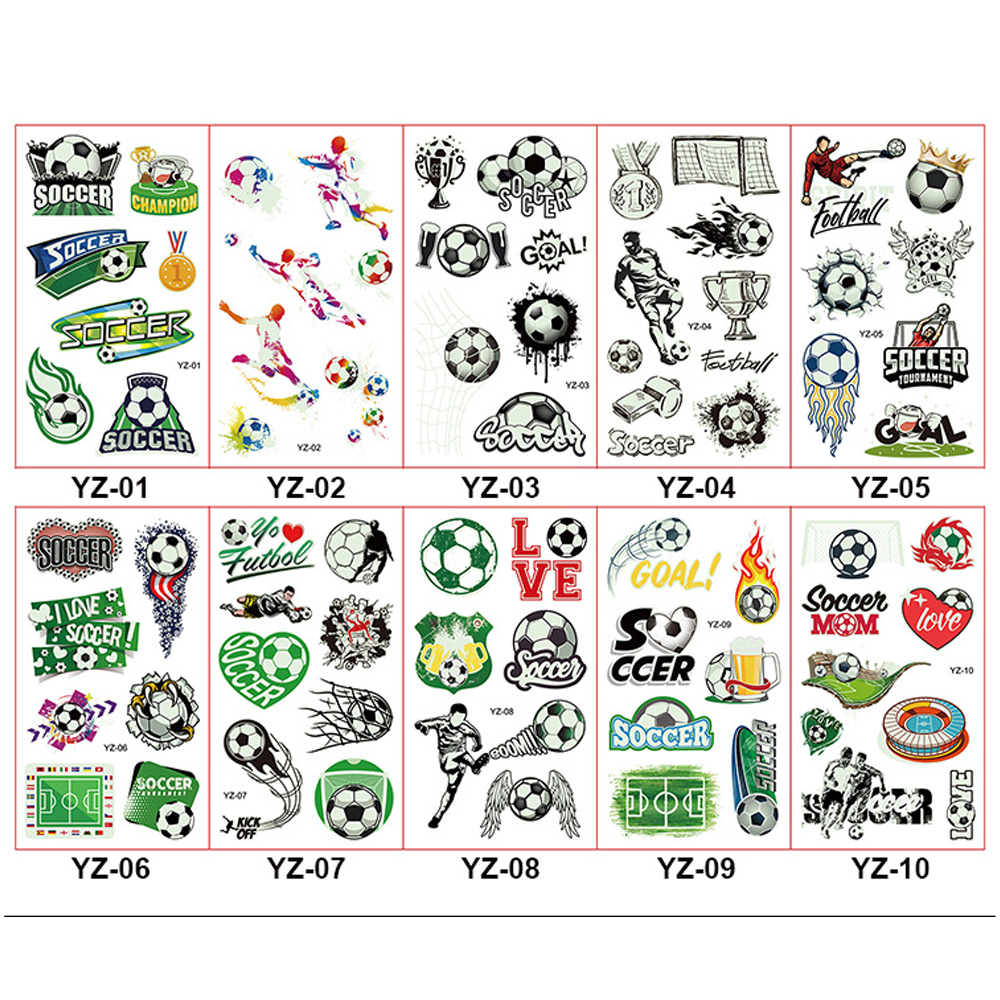 Qatar World Cup Luminous Football Tattoo Sticker 5