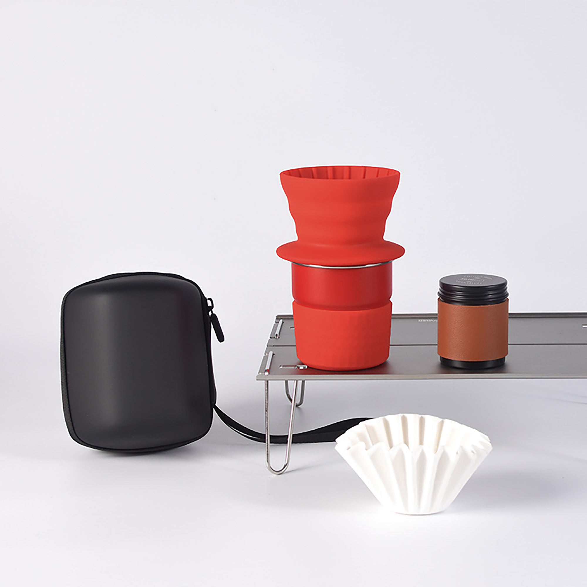 Portable Pour-Over Coffee Set with Stainless Steel Cup 4