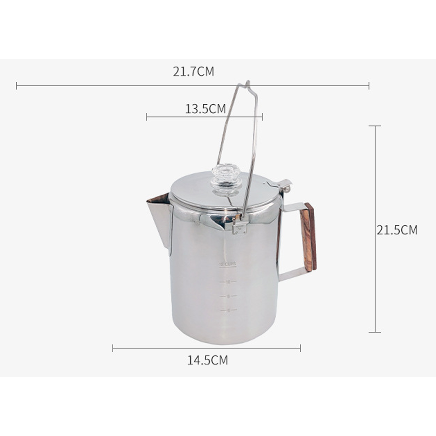 74oz Stainless Steel Outdoor Short Spout Coffee Pot 3