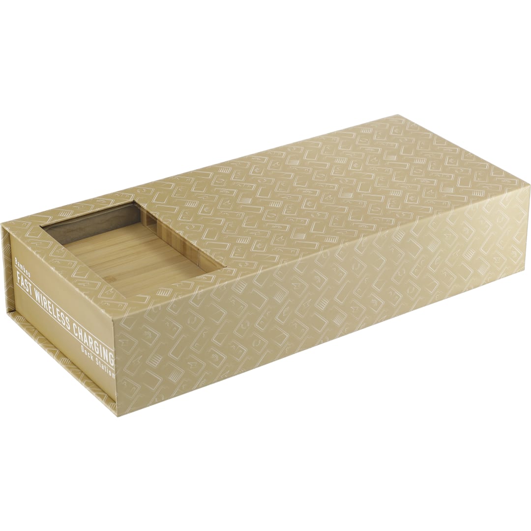 Bamboo Fast Wirelsss Charging Dock Station 65