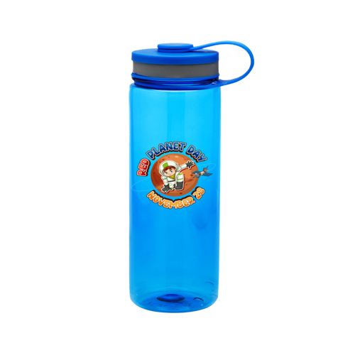 Wide Mouth Plastic Water Bottle - Screw-on Cap, 26 oz.