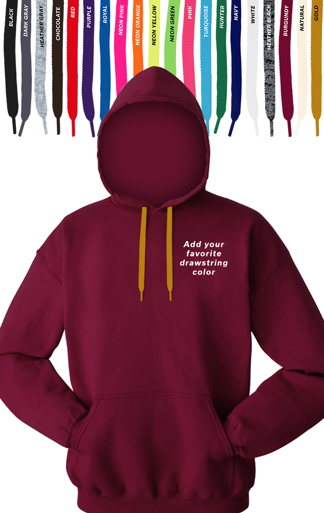 Custom Drawstring Pullover Hoodie, custom hoodie or sweatshirt with logo imprint 22