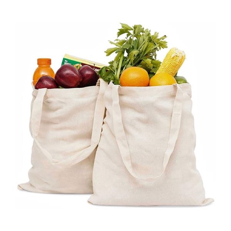 12 oz Cotton Canvas Reusable Tote Bags 2
