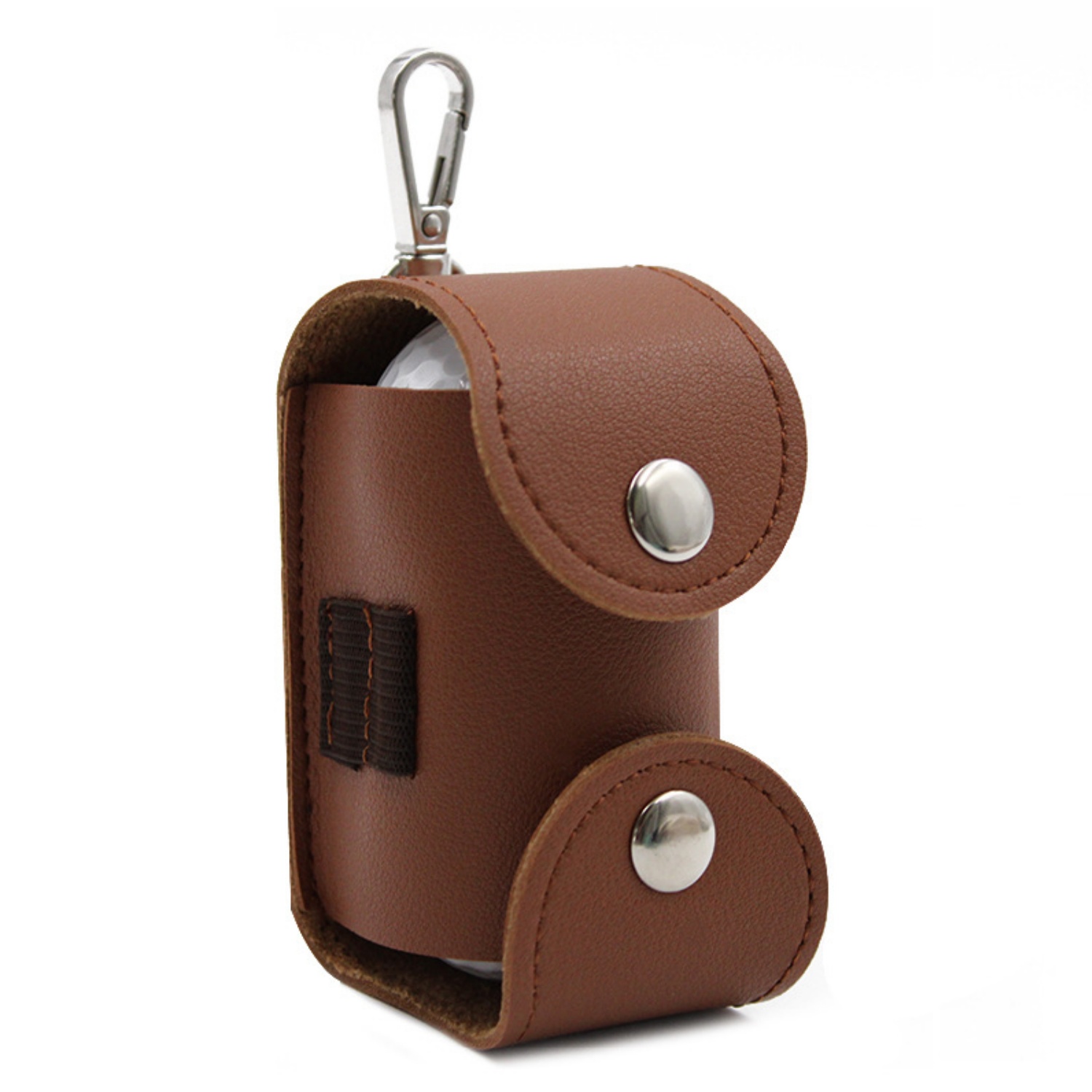 PU Leather Golf Ball Pouch with Clip 6