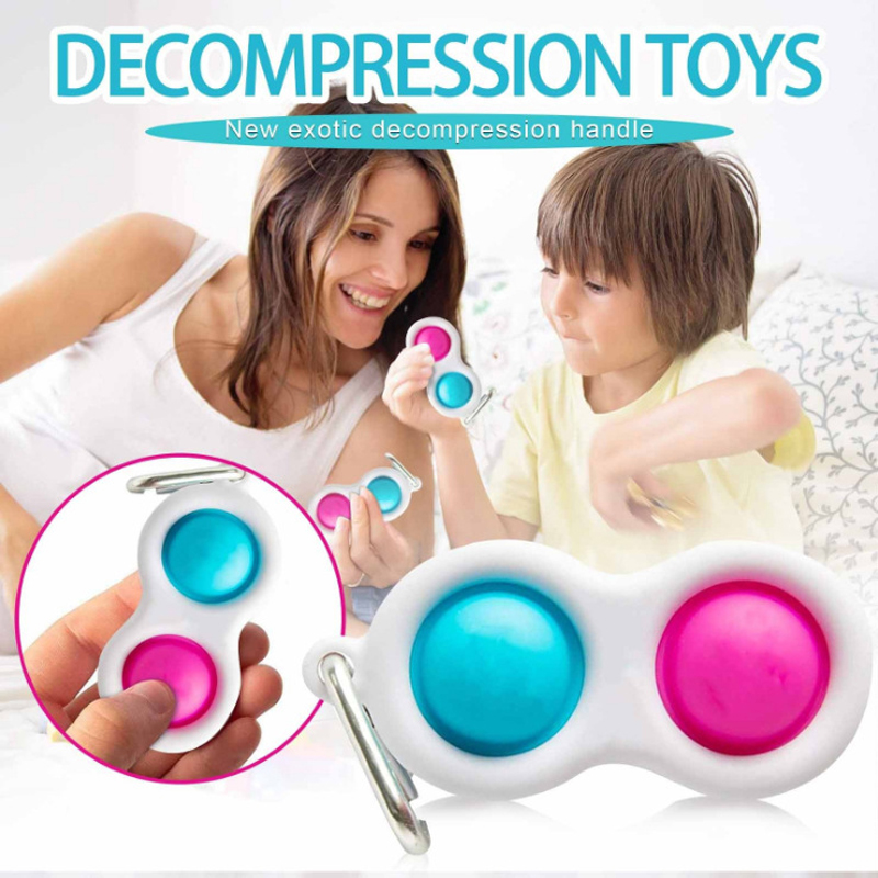 2PCS Bubbles Simple Dimple Keychain Sensory Fidget Toys 2