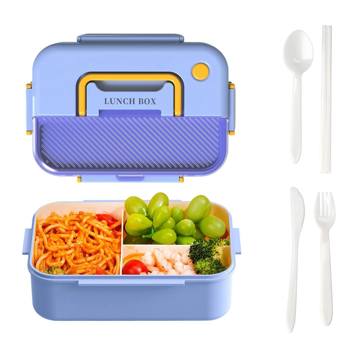 Plastic Lunch Box with Leak Resistant Detachable Cover 3