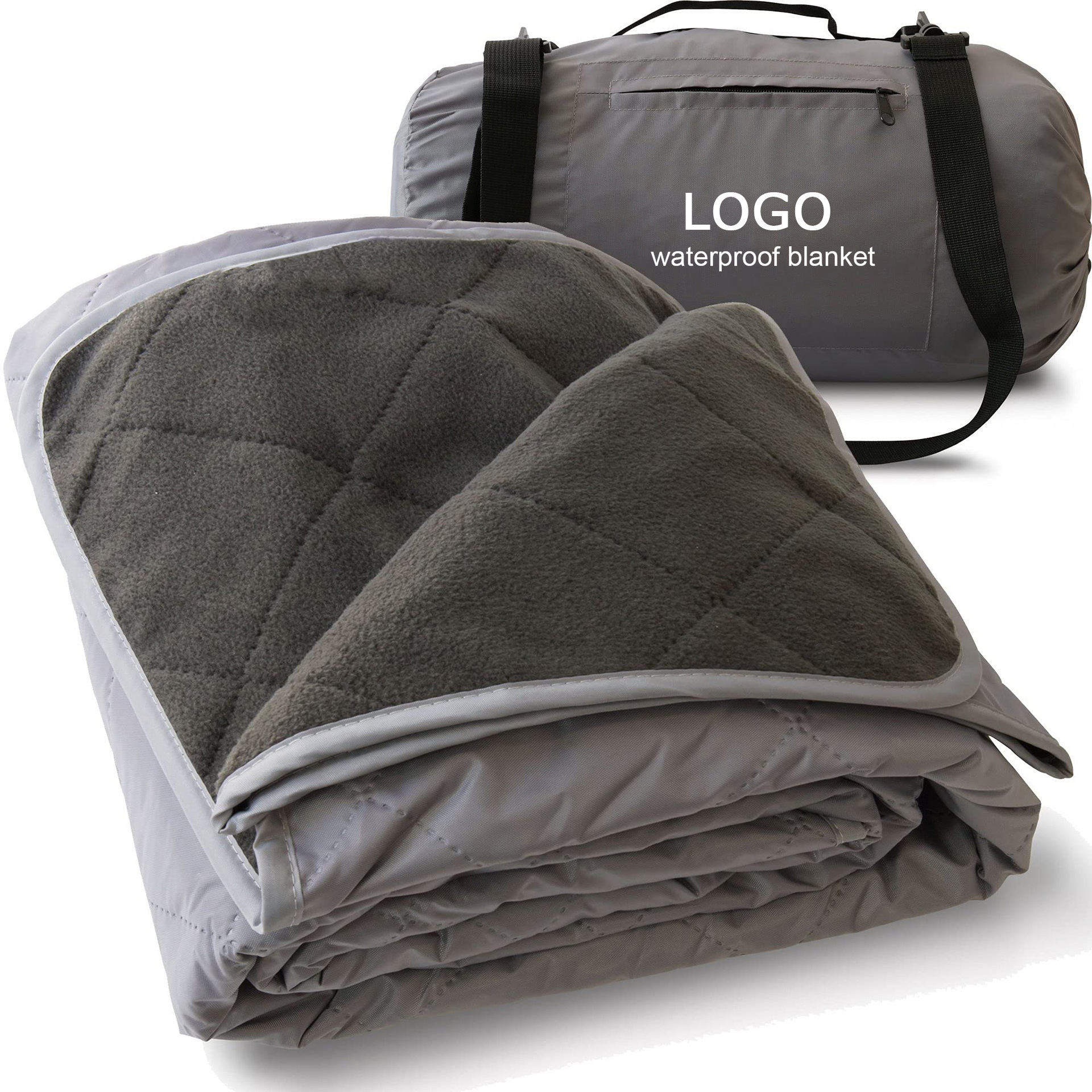 Waterproof Polar Fleece Foldable Camping Trip Blanket 2