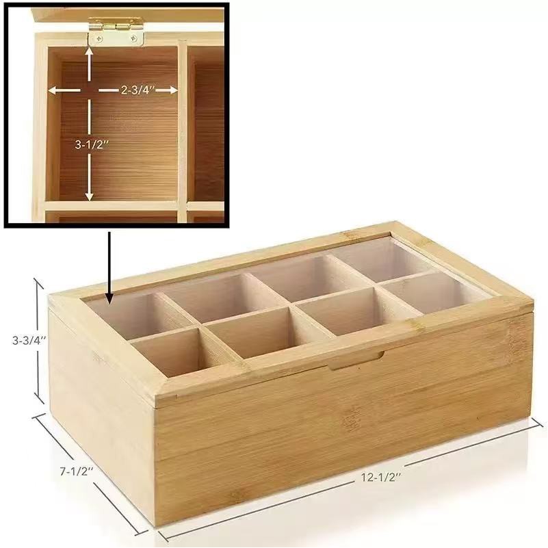 Bamboo Tea Storage Box 1