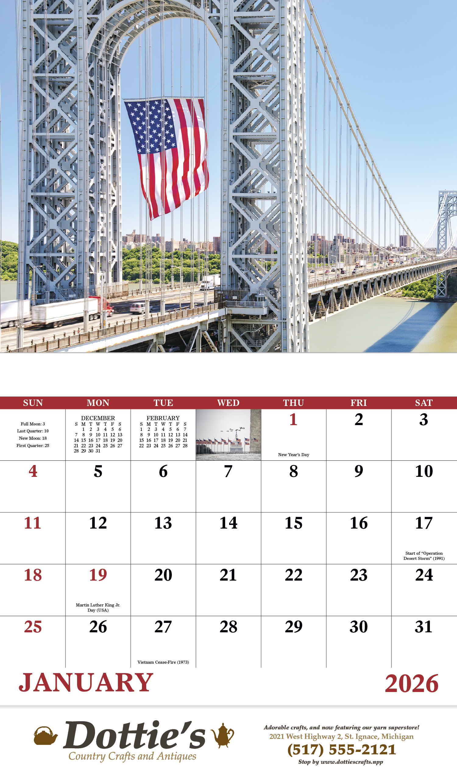 Good Value™ Celebrate America - Stapled Calendar 2
