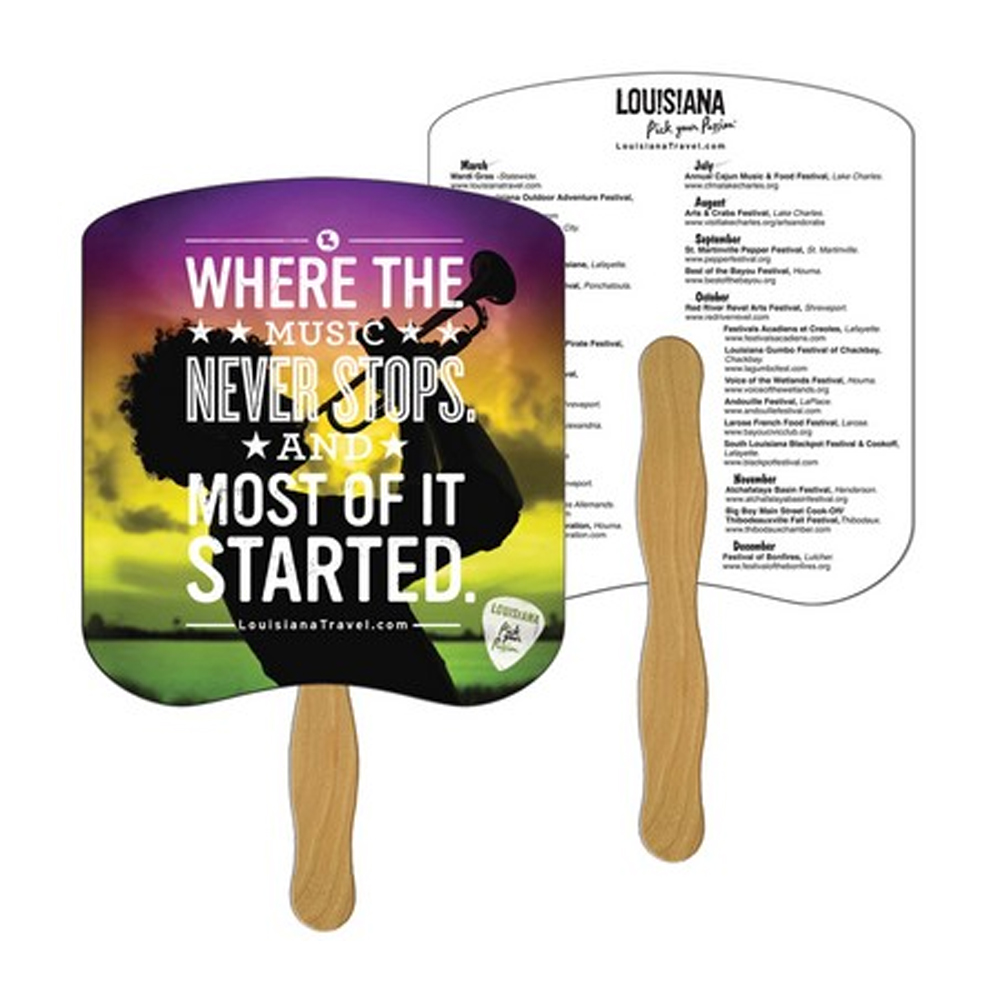 Bread Slice Hand Fan Full Color (2 Sides) 2