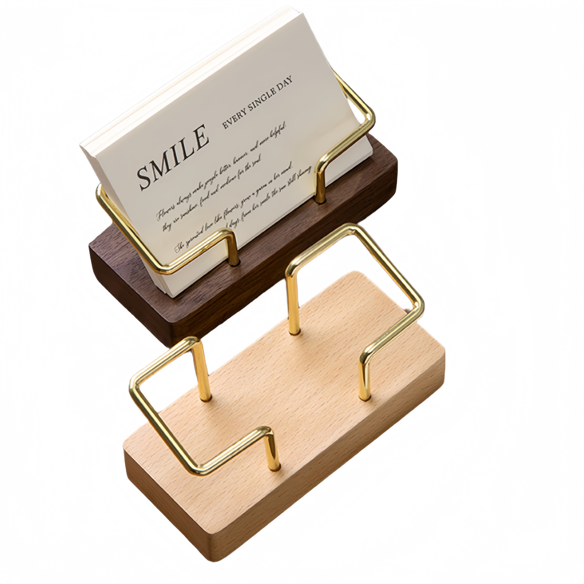 Wood Business Card Stand For Office 2