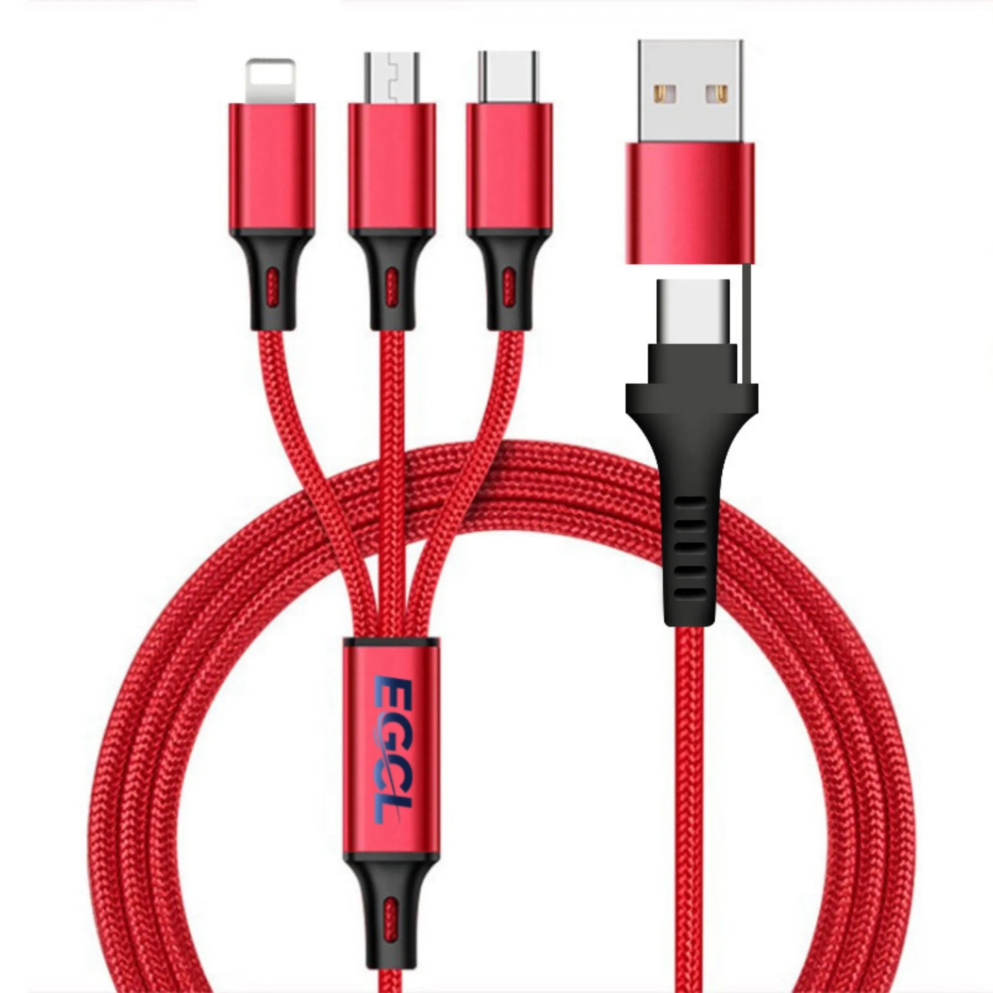 5-in-1 braided mobile data cable