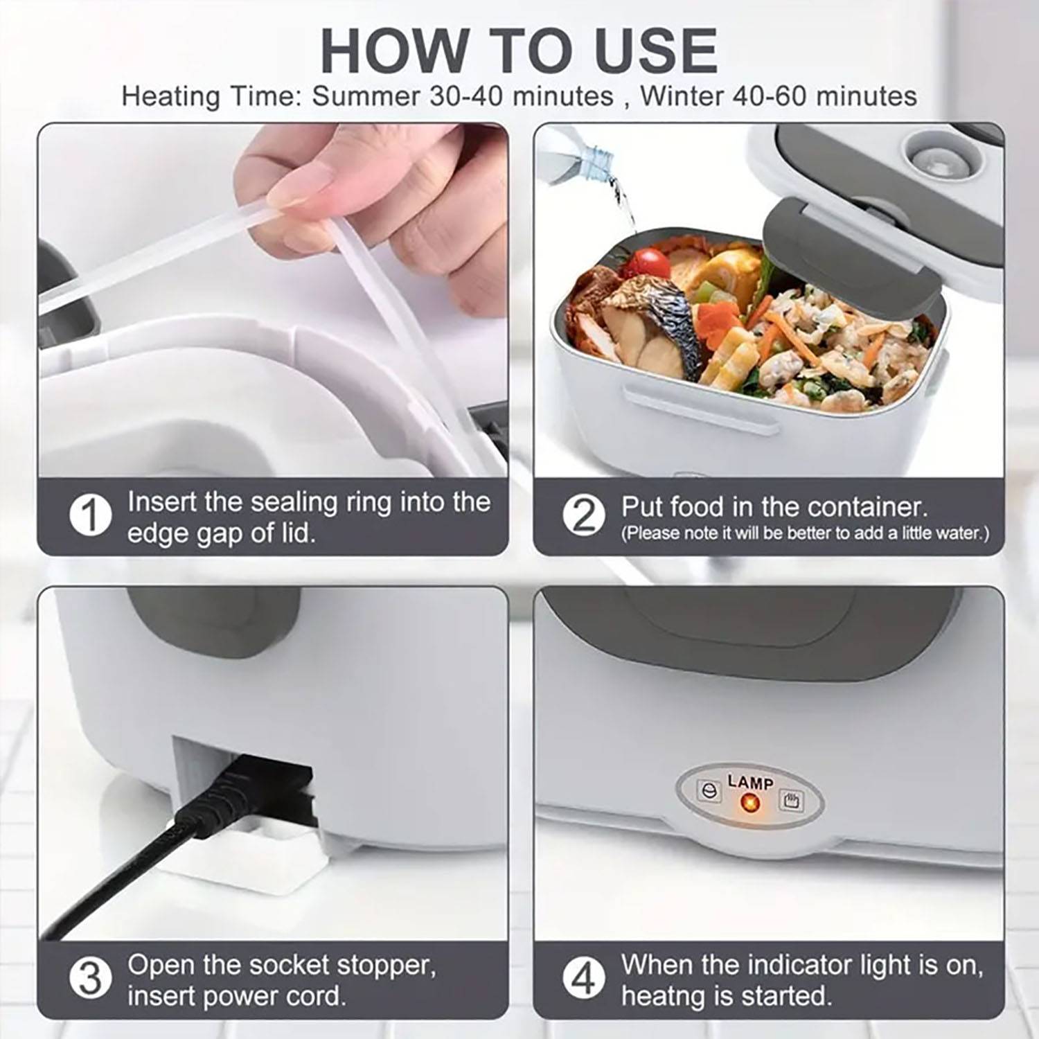Stainless Steel Heatable Lunch Box 2