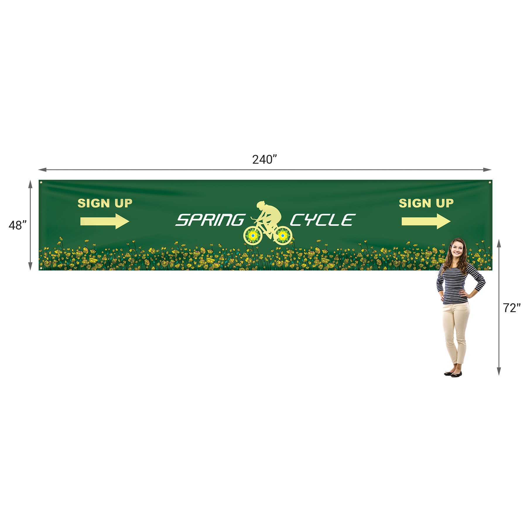 4' x 20' Custom Knitted Polyester Banner 3