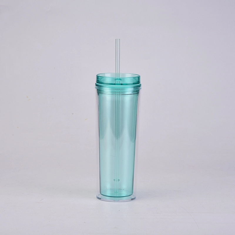 Custom Transparent AS Plastic Material  Straw Tumbler 7