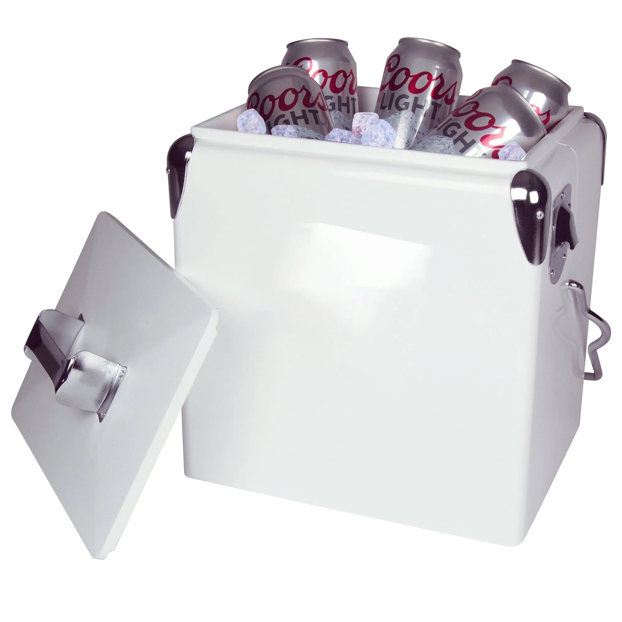 Light Retro Ice Chest Cooler with Bottle Opener 13L 4
